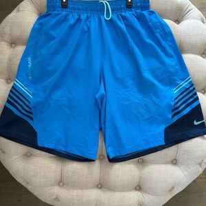 Men’s Nike Hyper Elite Blue Dri-Fit Shorts with Stripe Detail, Size 3XL